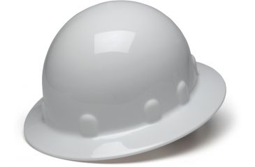 Image of Pyramex Sleek Shell Full Brim 4 Point Ratchet Suspension Hard Hat - White HPS24110