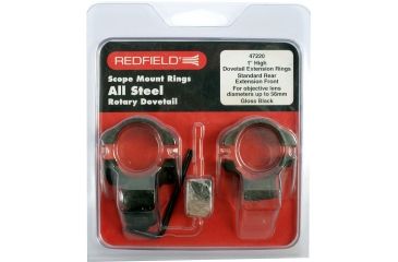 Image of Redfield 1inch Rotary Dovetail Steel Rings, High, Black 47220