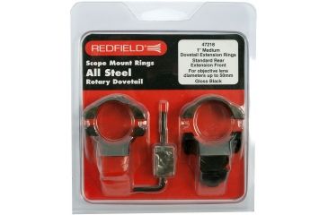 Image of Redfield 1inch Rotary Dovetail Steel Rings, Medium, Black 47218