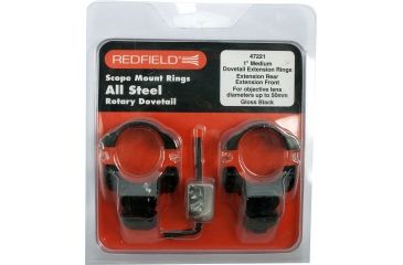 Image of Redfield 1inch Rotary Dovetail Steel Rings, Medium, Black 47221