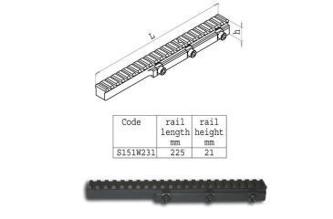 Image of Sako Sako Trg High Picatinny Rail (225mm Long) S151W231
