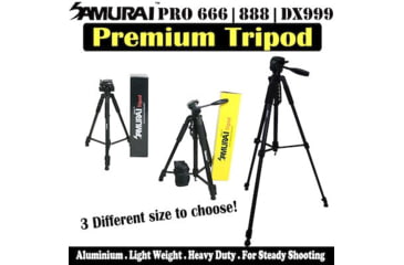 Image of SAMURAI DX999 Black Aluminum Light Weight Tripod, Black, DX999