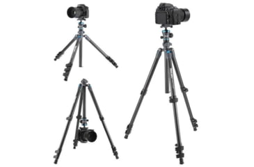 Image of SAMURAI Outdoor-X Carbon 4-Section Carbon Fiber Compact w/Ball Head Travel Tripod, Black, OUTDOORX