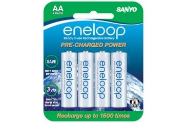 Image of Panasonic Healthcare Panasonic Healthcare Eneloop Pre-charged Rechargeable AA 4 pack SLSYR2