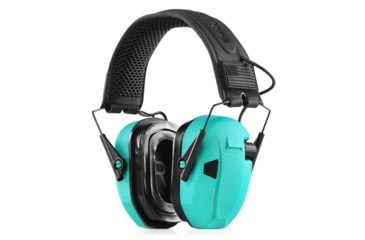 Image of Savior Equipment Apollo Electronic Earmuffs Hearing Protection, Bright Teal, EM-APOLLO-TE