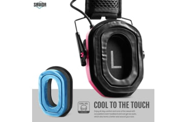 Image of Savior Equipment Apollo Electronic Earmuffs Hearing Protection, Prison Pink, EM-APOLLO-PI