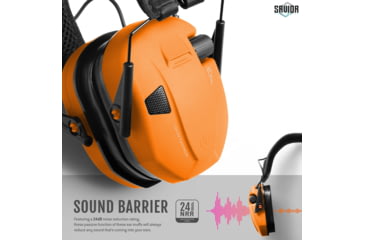 Image of Savior Equipment Apollo Electronic Sound Suppressor, Orange, Collapsed: 5.5 x 5.5 x 4, EM-APOLLO-AN
