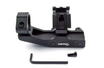 Image of Sniper Tactical Cantilever Rifle Scope Rings Top Rail Mulitple Mount, Black, 1 in Diameter PT-25EX210