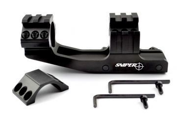 Image of Sniper Tactical Cantilever Rings Top Rail Multiple Mount, Black, 1 in Diameter PT-25EX614