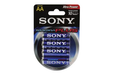 Image of Sony Alkaline Stamina Plus AA Batteries Pack - 4 Batteries SAA4PACK