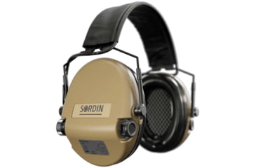 Image of Sordin Supreme MIL AUX Headset, Slim Headband, Beige Cups, 500782