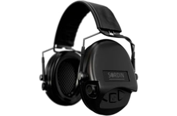 Image of Sordin Supreme MIL AUX Headset, Slim Headband, Black Cups, 500781