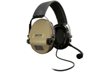 Image of Sordin Supreme MIL CC Headset, Leather Headband, Beige Cups, 530435