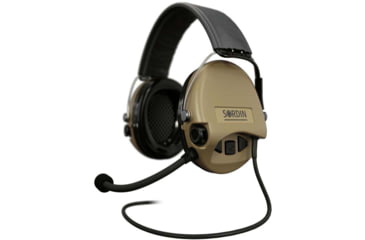Image of Sordin Supreme MIL CC Headset, Leather Headband, Beige Cups, 530435