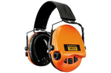 Image of Sordin Supreme PRO-X Slim Headset, Leather Headband, Orange Cups, 520472