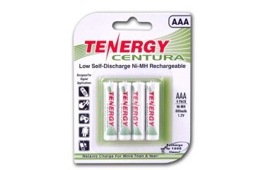 Image of Tenergy Centura Nimh AAA 4 Battery Pack, White 10406