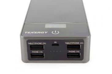 Image of Tenergy POWER x 4 18000mAh Power Bank, Black 51106