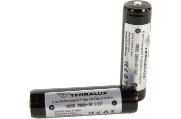 Image of Lightstar 18650 3400mAh Li-Ion Batteries, 2 Pack, Black, TLB-18650