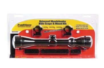 Image of Traditions Small Game Hunter Rimfire Rifle Scope Package 4x32mm Circle Reticle Matte Black