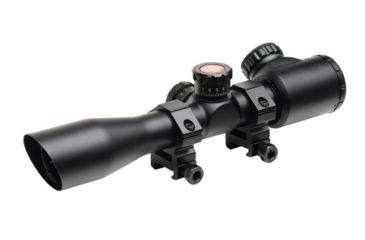 Image of TruGlo Tru-Brite Xtreme Tactical Compact 4x32mm Rifle Scope W/ Rings, Red/Green Illuminated Mil-Dot Reticle, TG-TG8504TL