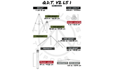 Image of Two Vets Tripods Inc Quick Deploy Tripod V2 Leg Stopper Inverted, Carbon Fiber/Black, 39-65.5in, QDTV2LSI