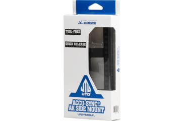 Image of UTG Accu-Sync, Picatinny Mount, Fits AK Platforms with Standard Receiver Side Rails, Universal Fit, Anodized Finish, Black, 6061-T6 Aluminum Construction