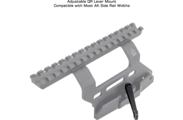 Image of UTG Accu-Sync, Picatinny Mount, Fits AK Platforms with Standard Receiver Side Rails, Universal Fit, Anodized Finish, Black, 6061-T6 Aluminum Construction