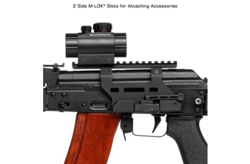 Image of UTG Accu-Sync, Picatinny Mount, Fits AK Platforms with Standard Receiver Side Rails, Universal Fit, Anodized Finish, Black, 6061-T6 Aluminum Construction