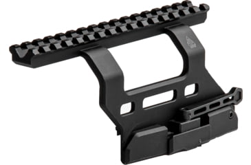 Image of UTG Accu-Sync, Picatinny Mount, Fits AK Platforms with Standard Receiver Side Rails, Universal Fit, Anodized Finish, Black, 6061-T6 Aluminum Construction