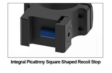 Image of UTG PRO 1 in High Profile P.O.I Picatinny Rifle Scope Rings, Black, 2 Pieces RWU012520