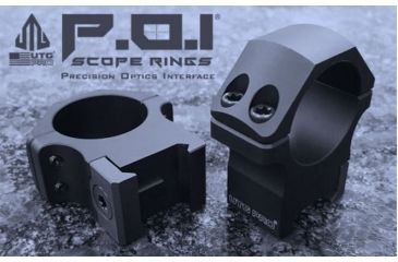 Image of UTG PRO 30mm/2PCs High Profile P.O.I Picatinny Rings, Black, RWU013022