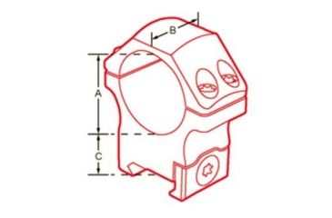 Image of UTG PRO 30mm/2PCs High Profile P.O.I Picatinny Rings, Black, RWU013022