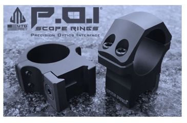 Image of UTG PRO 30mm/2PCs Low Profile P.O.I Picatinny Rings, Black, RWU013010
