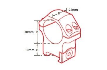 Image of UTG PRO 30mm/2PCs Low Profile P.O.I Picatinny Rings, Black, RWU013010