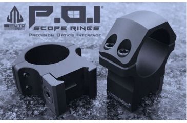 Image of UTG PRO 34mm/2PCs Medium Profile P.O.I Picatinny Rings, Black, RWU013415