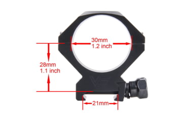 Image of Vector Optics 34mm X-Accu Low Profile Picatinny Rings, Black, SCTM-52