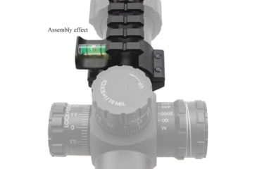 Image of Vector Optics ACD Mount Ring, 30mm/ 1in Tube, 6063-T6, Matte, w/ Side Level Bubble &amp; Built-In Picatinny Rail, 4 Slots, Black, SCACD-07
