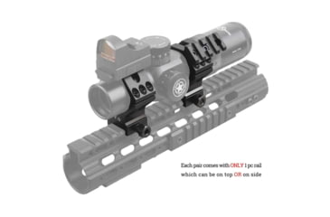 Image of Vector Optics Tactical Rifle Scope Rings, 35mm Tube, Picatinny, 35mm Height, 6061-T6, Matte, Black, SCTM-31