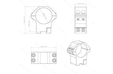 Image of Vector Optics 30mm Dovetail Rings-Medium