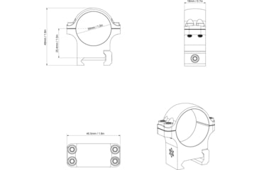 Image of Vector Optics 30mm Steel Low Weaver Rings