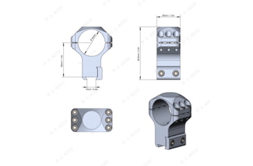 Image of Vector Optics 30mm X-Accu 1.5in Profile Dovetail Rings