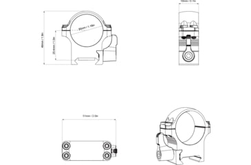 Image of Vector Optics Steel Weaver Quick Release Low Profile Rings, 1 in