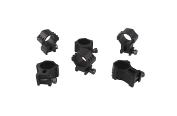 Image of Vector Optics X-Accu Rifle Scope Rings, 30mm Tube, Picatinny, 1.25in Height, 6061-T6, Matte, Black, SCTM-34