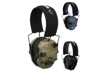 Image of Walkers Razor Pro Digital Ear Muffs, ATAC-IX Camo Ear Cups w/Black Band, ATACS Ghost Ear Cups w/Black Band, Gray Camo Ear Cups w/Black Band
