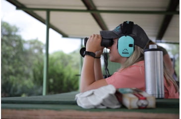 Image of Walkers Razor Slim Shooter Folding Electronic Ear Muff, 23 dB NRR, Light Teal, GWP-RSEM-LTL