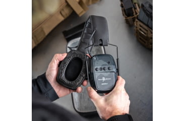 Image of War Bird Intrepid BT-Bluetooth Rechargeable 23dB Earmuffs with Gel Ear Seals, Black, EAINBT