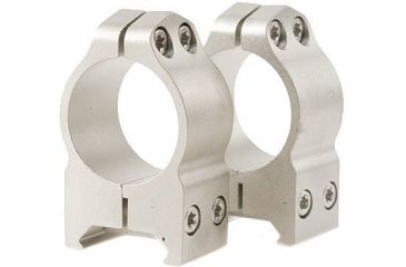 Image of Warne Maxima Steel Rings, 1in, Weaver/Picatinny, PA, High - Silver 202S