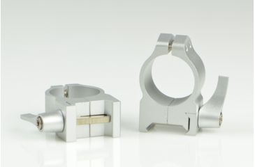 Image of Warne Maxima Steel Rings, 1in, Weaver/Picatinny, QD, Medium - Silver 201LS