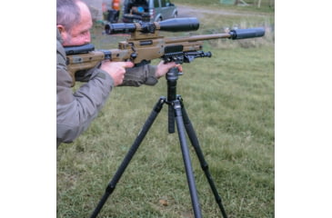 Image of Wulf Optics RAPTOR Carbon Fibre Tripod Shooting System w/ Ball Head, Gun Clamp and Arca Adapter Kit, Grey, WU7300