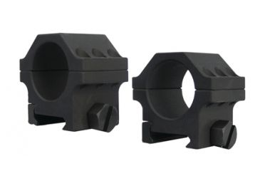 Image of Yankee Hill Machine 6-Screw Low Profile Scope Ring Set Short 30mm Weaver Matte Black